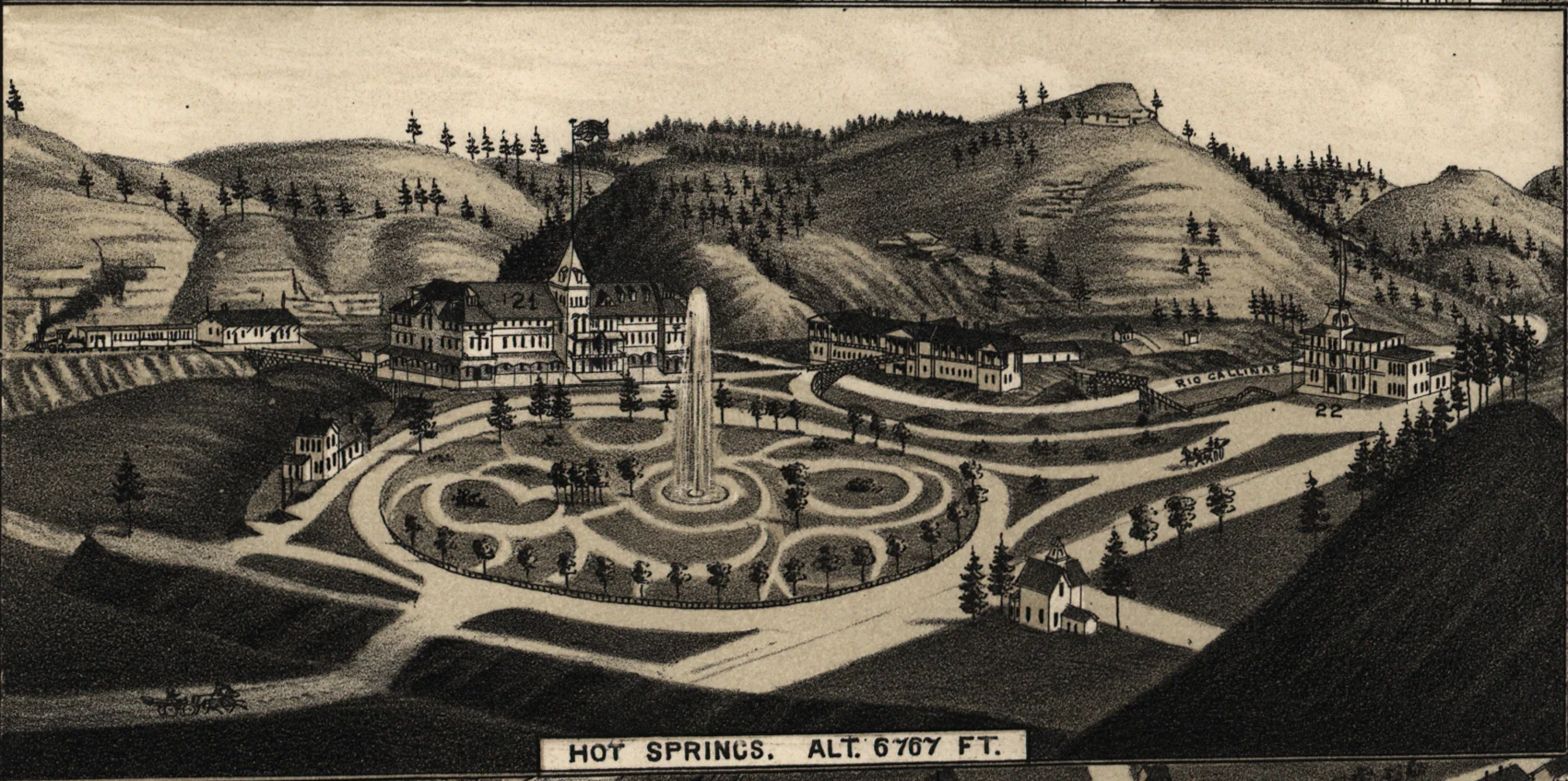 Bird's Eye View of Las Vegas, N.M., 1882 - Image 3