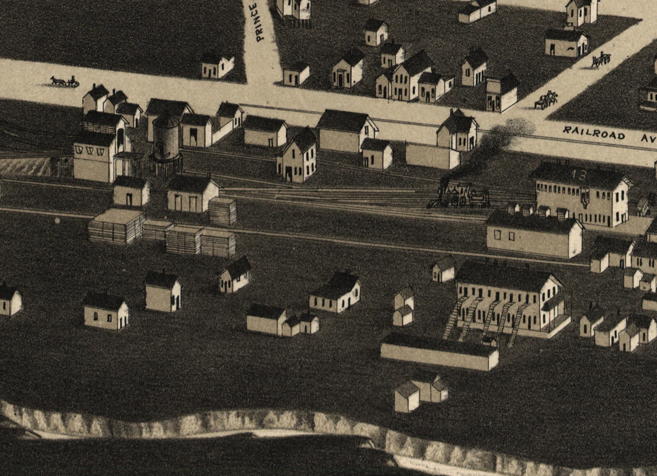 Bird's Eye View of Las Vegas, N.M., 1882 - Image 4