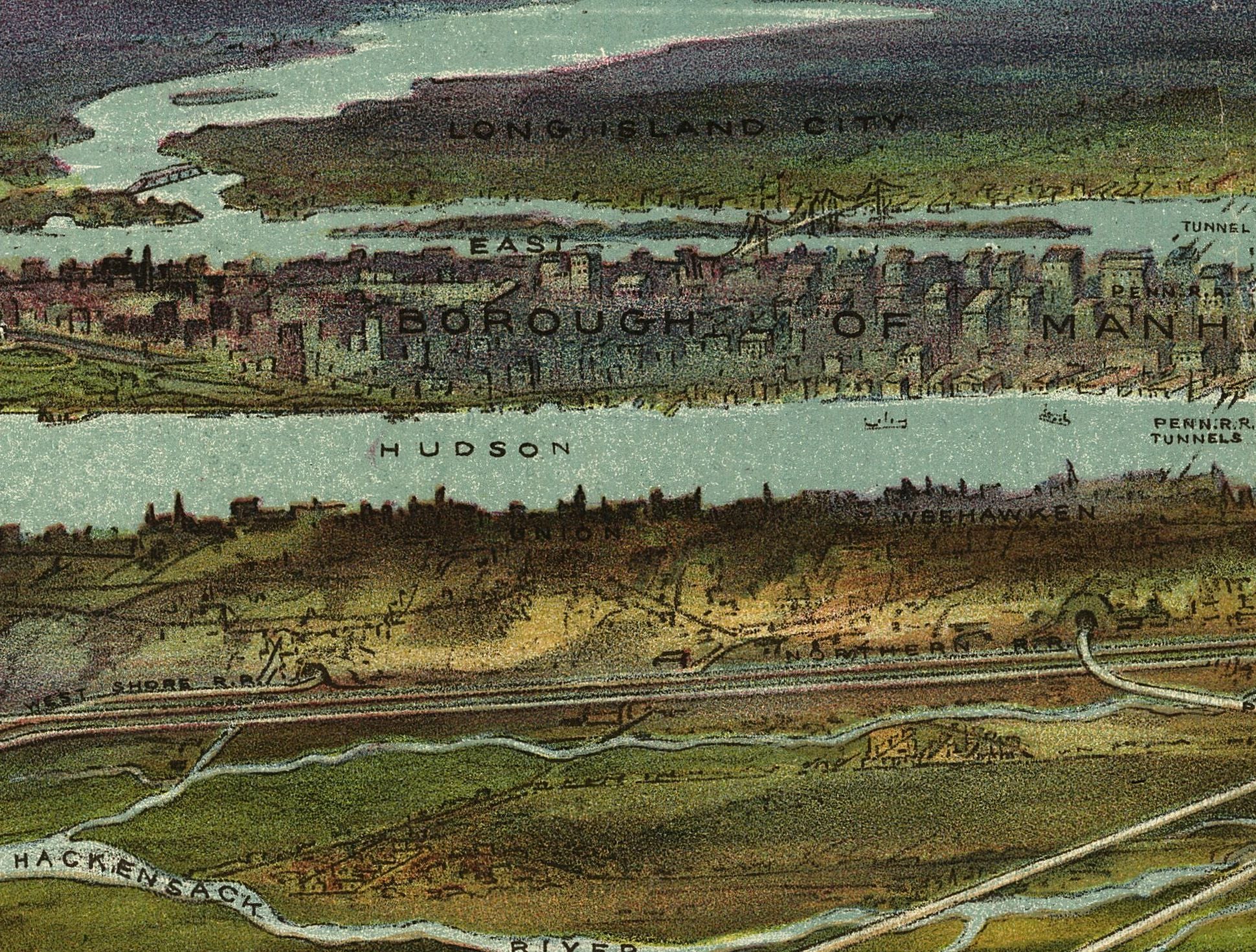 Bird's Eye View of Newark, NJ, 1916 - Image 5