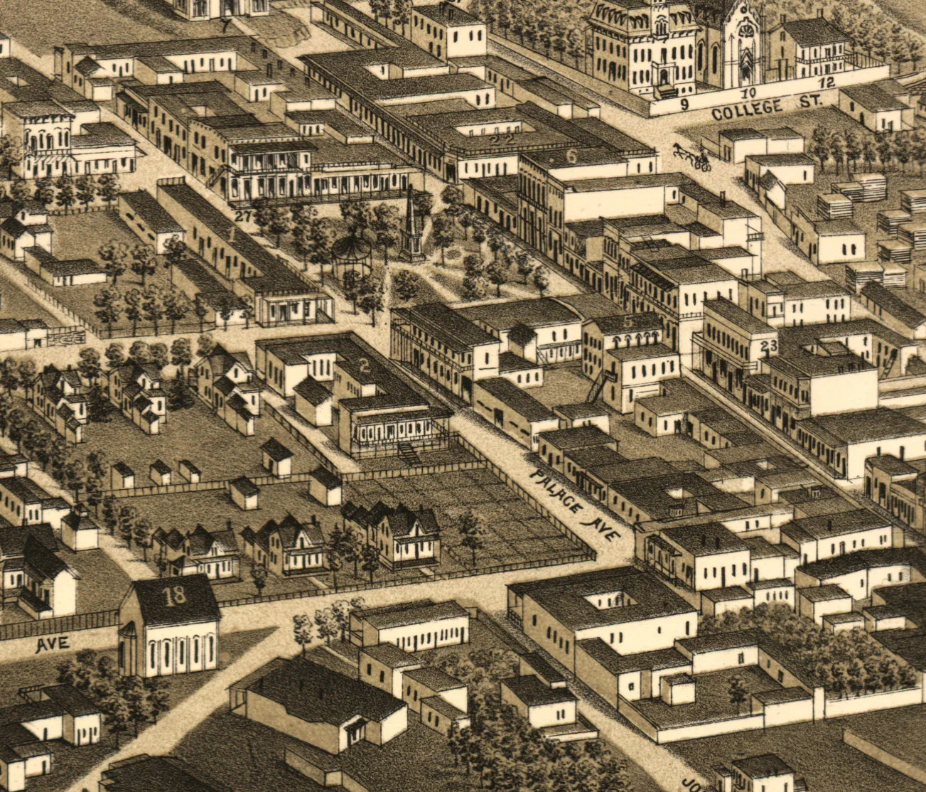Bird's Eye View of the city of Santa Fé, N.M., 1882 - Image 3
