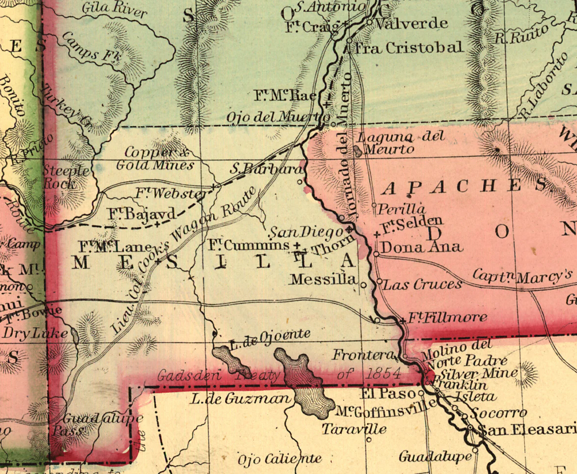 Historic Map of Arizona and New Mexico - Image 4