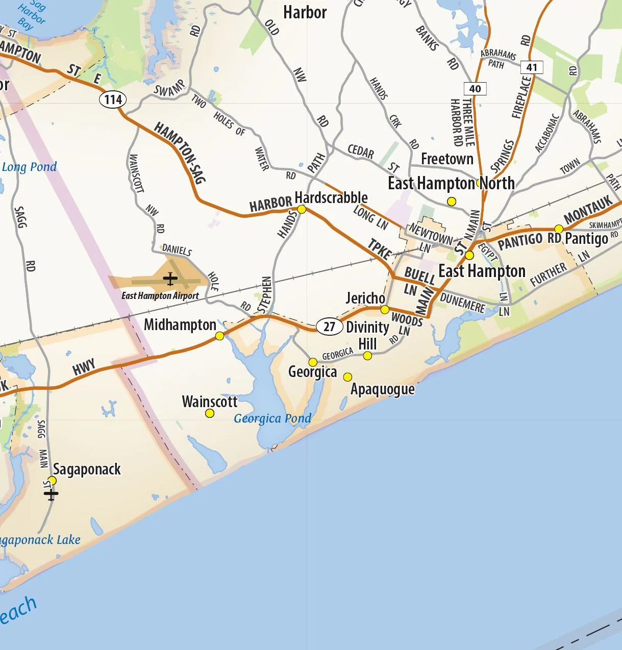 Long Island Wall Map - Image 4