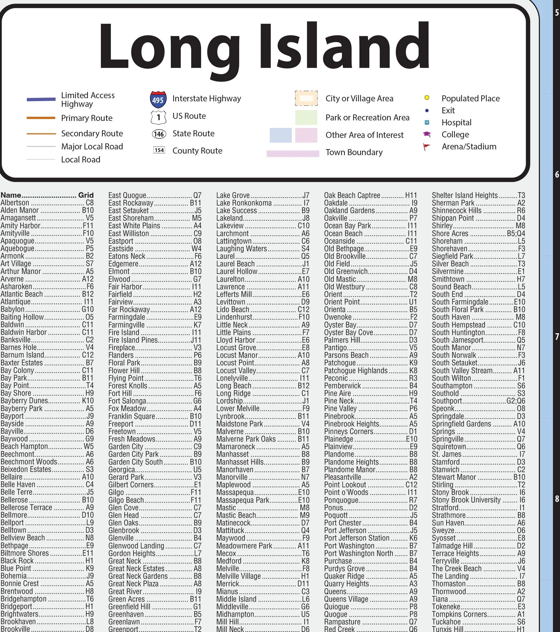 Long Island Wall Map - Image 5