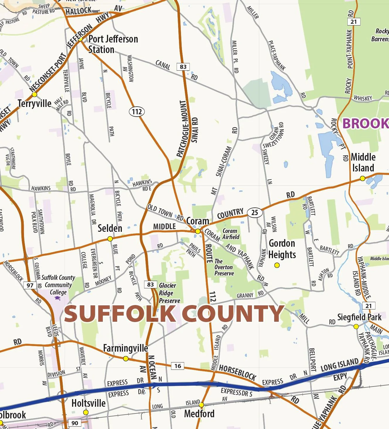 Long Island Wall Map - Image 6