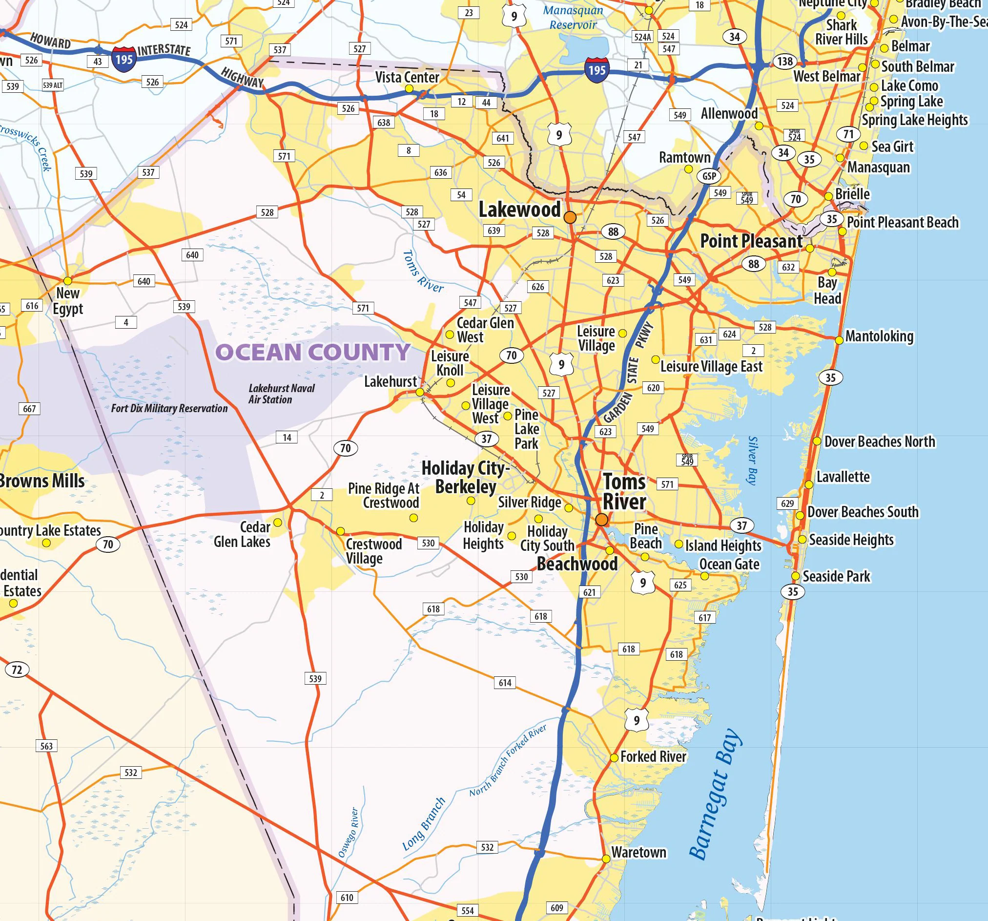 New Jersey State Wall Map - Image 5