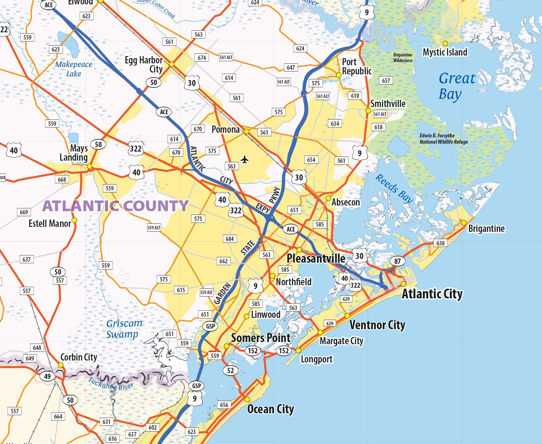 New Jersey State Wall Map - Image 6