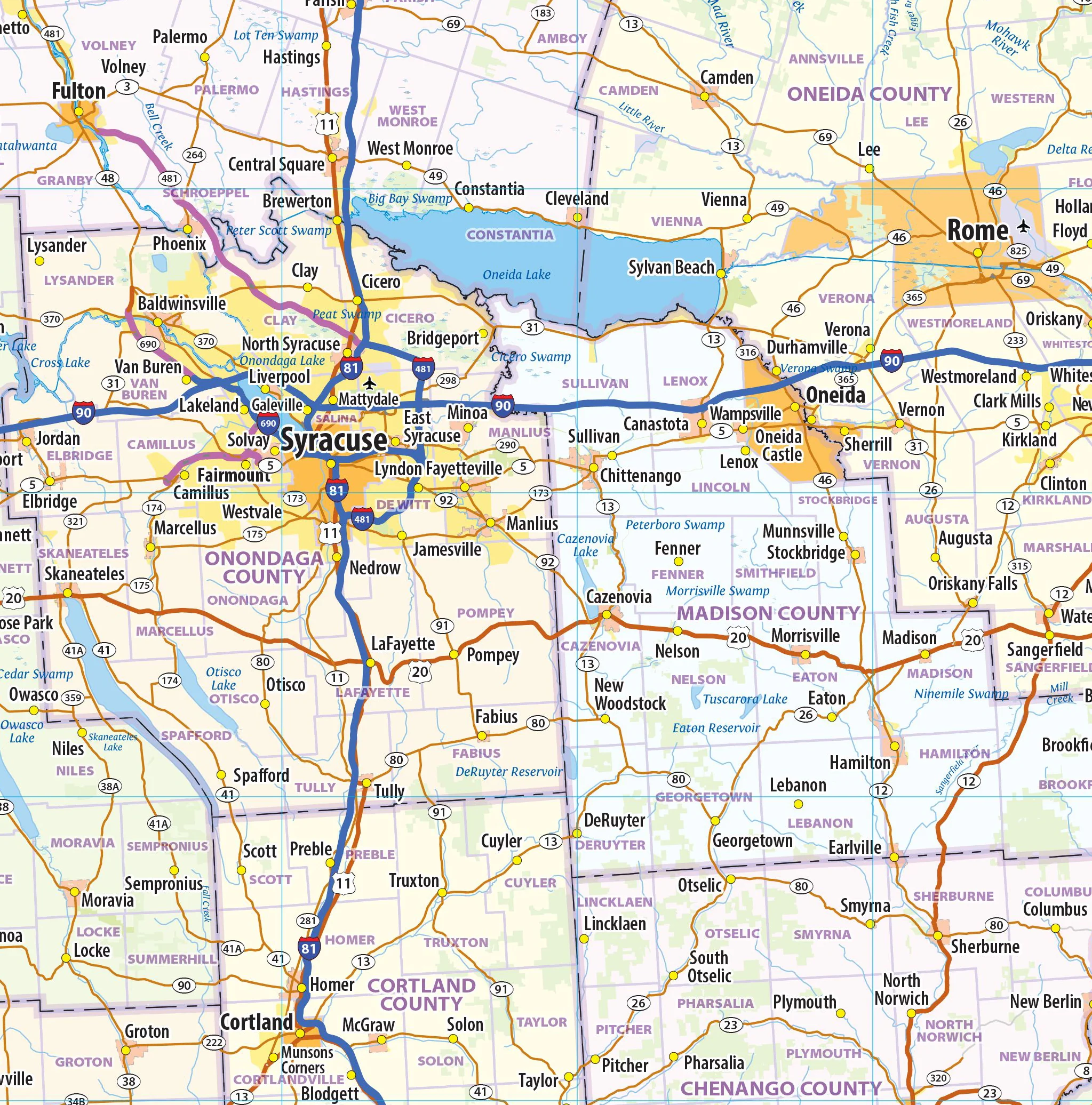 New York State Wall Map - Image 3