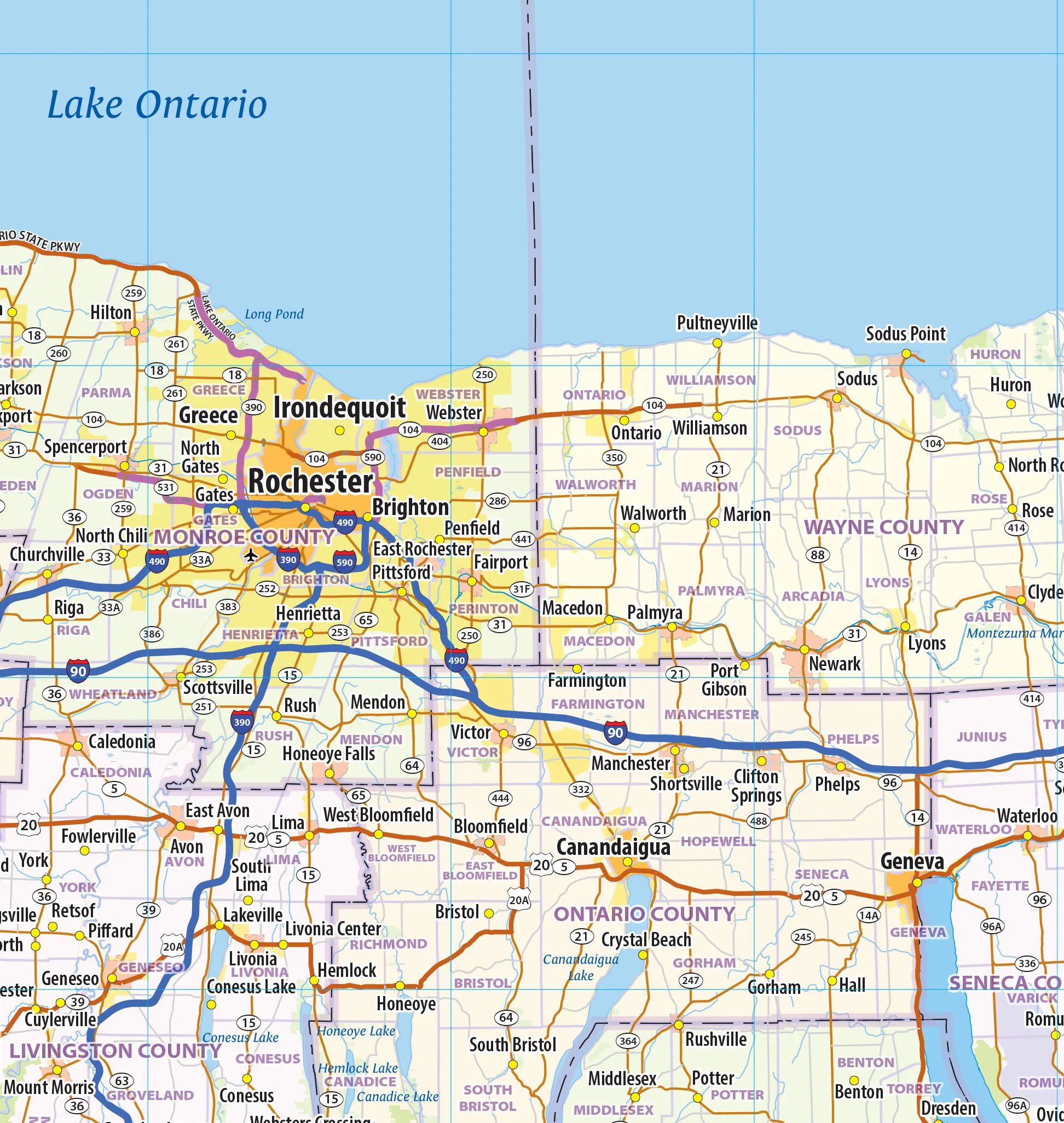 New York State Wall Map - Image 4