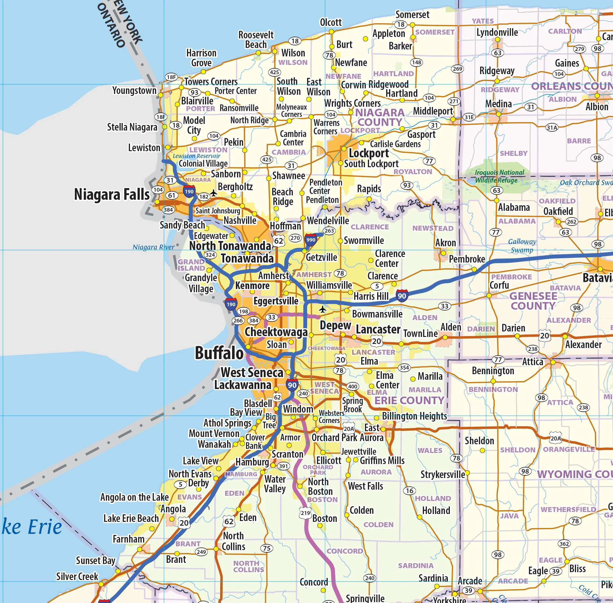 New York State Wall Map - Image 5