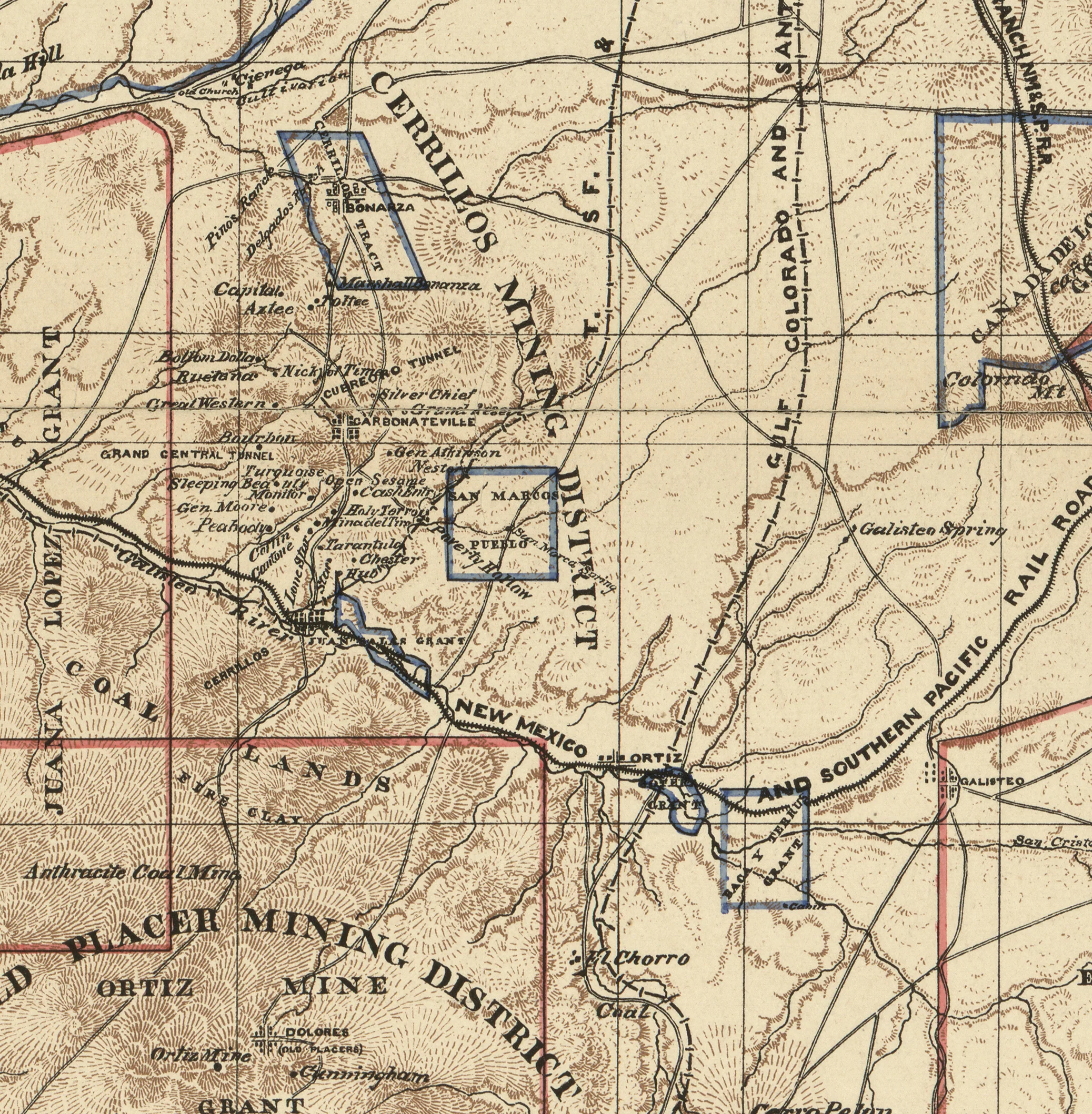 Topographical Map of Santa Fe County, New Mexico - Image 3